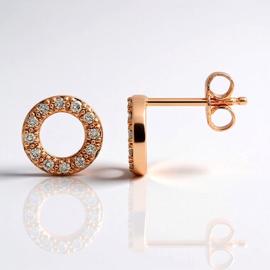 Pendientes en plata con Diamante rosa de Francia de Argyle VS1 (Annette)