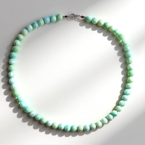 Collana in argento con Aragonite Blu