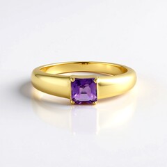 Anello in argento con Ametista del Marocco