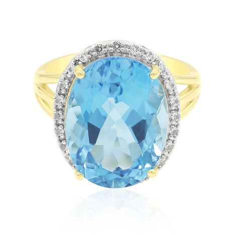 Anello in oro con Topazio Marambaia (Tenner Diniz)