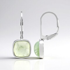Orecchini in argento con Prehnite