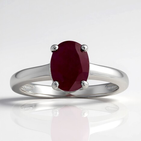 Anello in argento con Rubino Keniano
