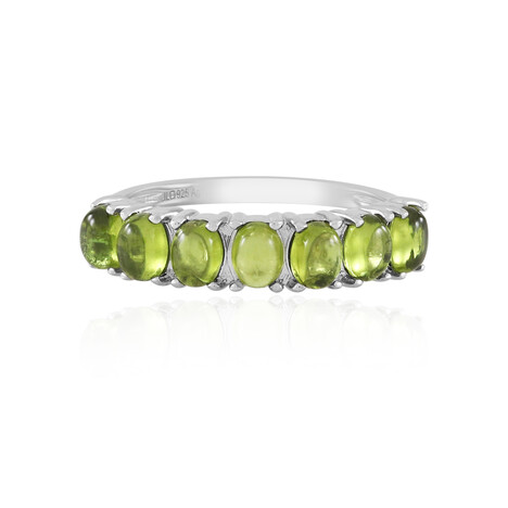 Anillo en plata con Vesuvianita