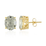 Zilveren oorbellen met groene amethisten