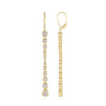 Boucles d'oreilles en argent et Pierre de lune bleue (KM by Juwelo)