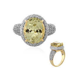 Anillo en oro con Cuncita amarillo canario