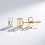 Orecchini in oro con Zaffiro Bianco (Adela Gold)