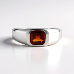 Anello in argento con Citrino Madeira