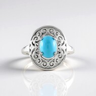 Bague en argent et Turquoise Sleeping Beauty