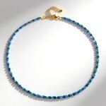 Collana in argento con Apatite Blu Neon