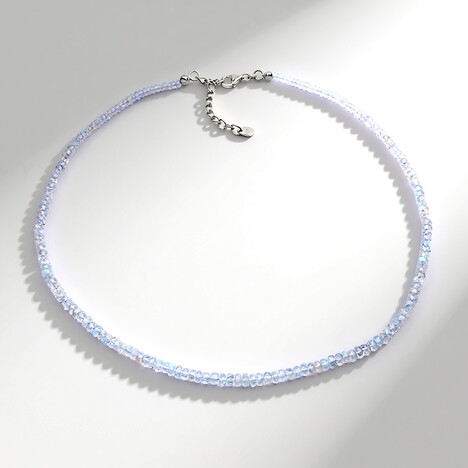 Collana in argento con Pietra di Luna Arcobaleno