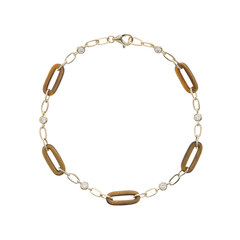 14K Tiger´s Eye Gold Bracelet (CIRARI)