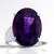 Anello in argento con Ametista Zambiana