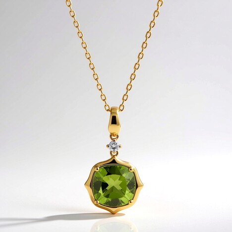 Collana in oro con Peridoto Dashihe  (CIRARI)