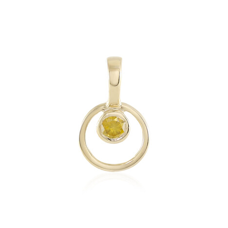 Colgante en oro con Diamante amarillo I2