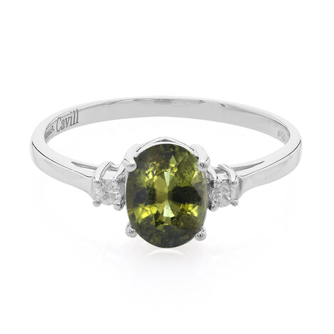 Bague en argent et Tourmaline cuprifère