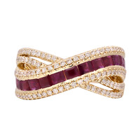 14K AAA Mozambique Ruby Gold Ring (CIRARI)