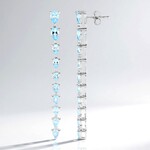 Orecchini in argento con Topazio Blu Cielo
