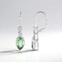 Orecchini in argento con Fluorite Verde