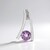 Ciondolo in argento con Ametista Rose de France (MONOSONO COLLECTION)
