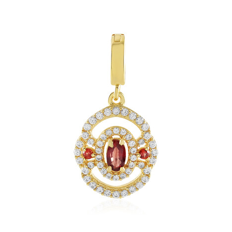 Tansania-Rubin-Silberanhänger