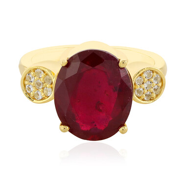 Bague en argent et Rubis de Madagascar