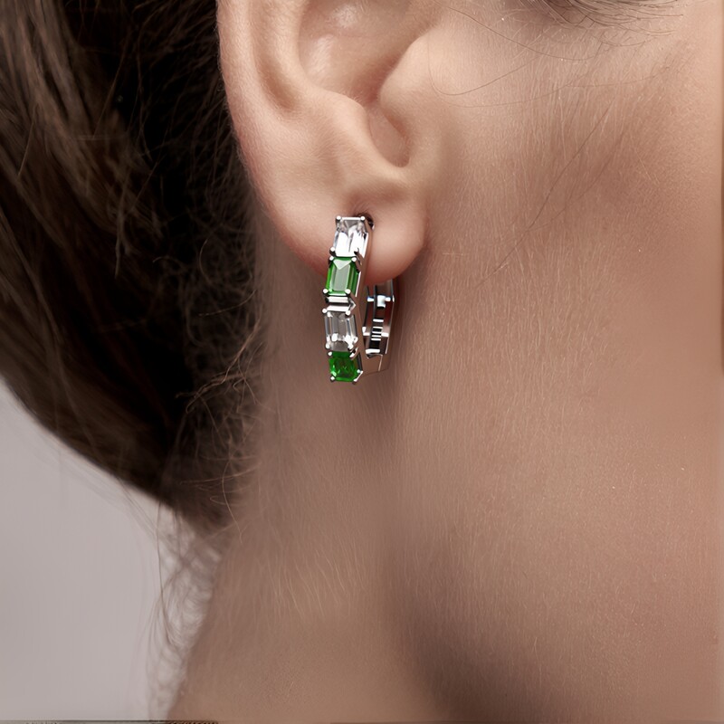 Orecchini in argento con Lemshuku Tsavorite
