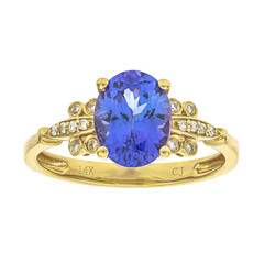 Bague en or et Tanzanite AAA