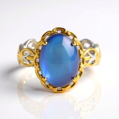 Anello in argento con Perla Mabe Peacock (Gems en Vogue)
