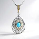 Collana in argento con Turchese Sleeping Beauty (Dallas Prince Designs)