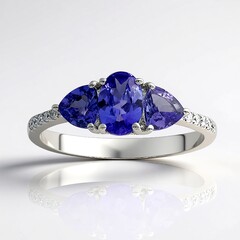 Anello in oro con Tanzanite AAA