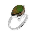 Anillo en plata con Ammolita