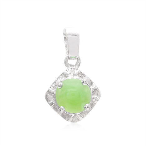 Ciondolo in argento con Crisoprasio Imperiale