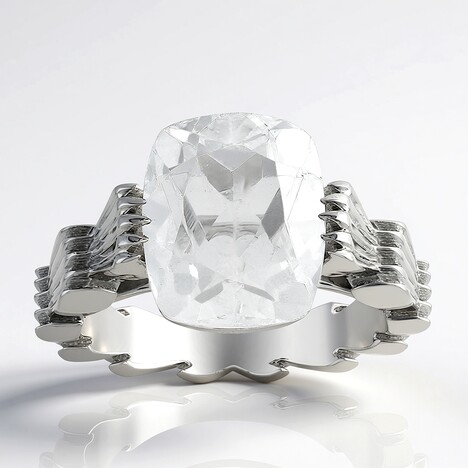 Anello in argento con Quarzo Bianco (SAELOCANA)