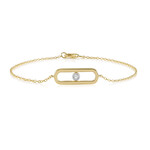 Weißer Topas-Silberarmband