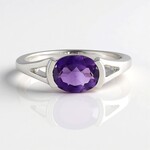 Anello in argento con Ametista del Marocco
