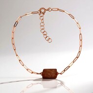 Bracciale in argento con Quarzo Fragola (Joias do Paraíso)