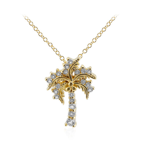 Weißer Topas-Silberhalskette