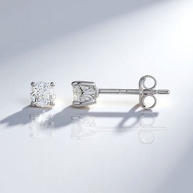 Boucles d'oreilles en argent et Topaze blanche