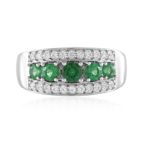 Anello in argento con Apatite Verde