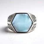 Bague en argent et Larimar