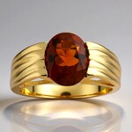 Anello in oro con Citrino Madeira (de Melo Gold)