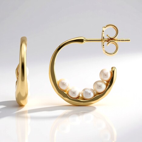 Orecchini in argento con Perla d'Acqua Dolce Bianca (TPC)
