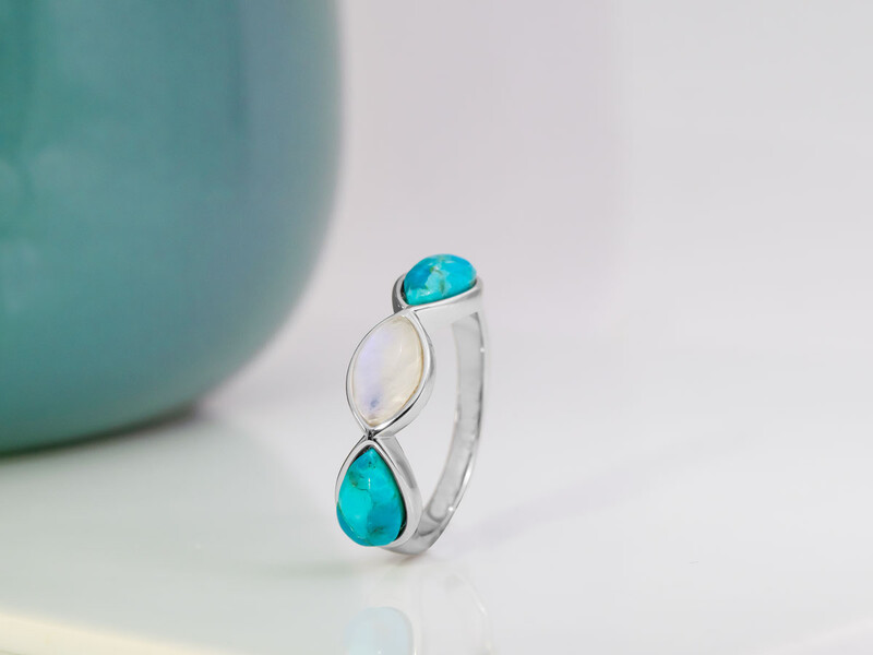 Edelstein-Silberring (Faszination Türkis)