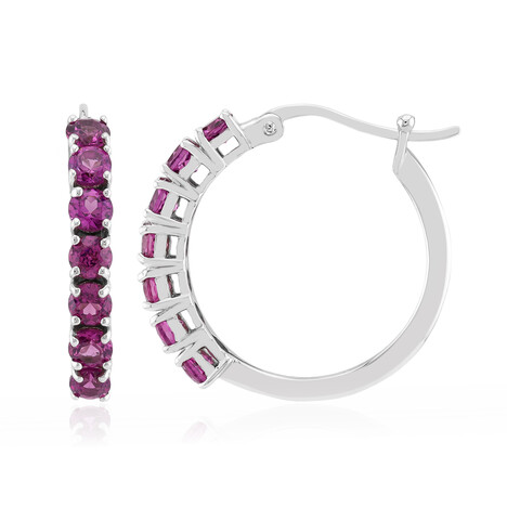 Orecchini in argento con Rodolite