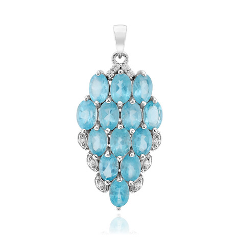 Pendentif en argent et Apatite bleue