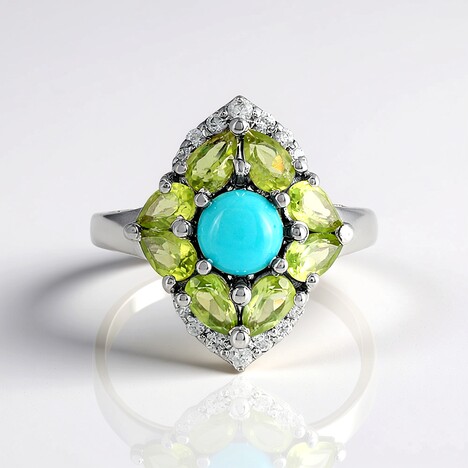 Anello in argento con Turchese Campitos