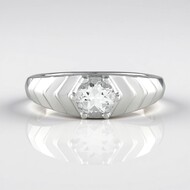 White Topaz Silver Ring