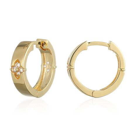 Weißer Topas-Silberohrringe