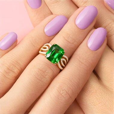 Tansania-Tsavorit-Goldring (AMAYANI)